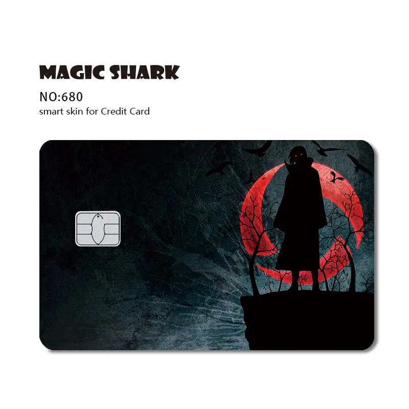 1 stuks Voorzijde Anime Cartoon Titan Kat Spel Waterdichte Sticker Film Skin voor Creditcard Debit Bankkaart (as the picture,Large Chip)