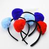 Plush Hair Hoops Cat Ears Headband for Women Girl Big Hair Ball Headband Tiara Party Hairband Hair Accessories Panda Ear