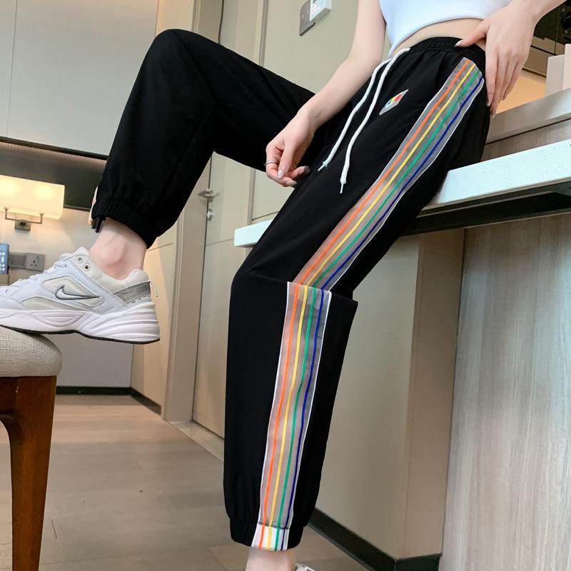 

Летние новые повседневные свободные леггинсы летние тонкие брюки-харлан 2XL чёрный