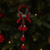 Delicate Christmas Bell Ornament Flocked Christmas Tree Decoration Velvet Christmas Ball  Festive