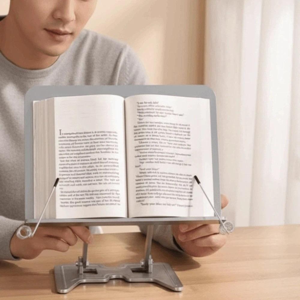 Full Metal Book Holder Rotating Bookstand Textbook Holder Reading Stand Bedside