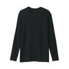 Warm Cotton Crew Neck Long Sleeve Size S Men's T-Shirt, Black, (FA1APA5A)