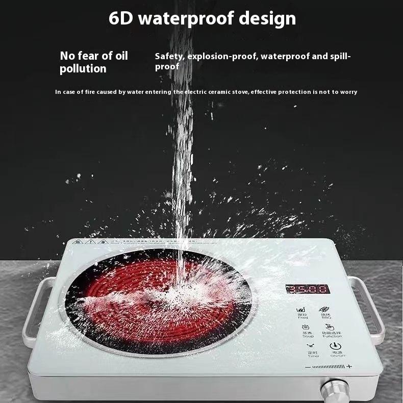 Электрическая керамическая плита с древесным зерном Бытовая жаровня с функцией помешивания Умная индукционная плита Чайная плита Электрическая чайная плита 3500W белый