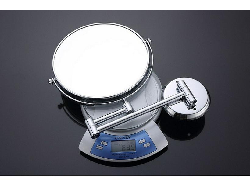 Dual-Sided Retractable Wall-Mounted Makeup Mirror - Self-Adhesive, No Drilling Required