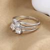 2026 Geometric Line Diamond Ring Premium Copper Inlaid Square Zircon Ring Women's Jewelry