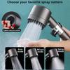 4 Modes Handheld Shower Head with Brush Cotton Filters One-click Stop Water Saving High Pressure Showerhead for Bathroom