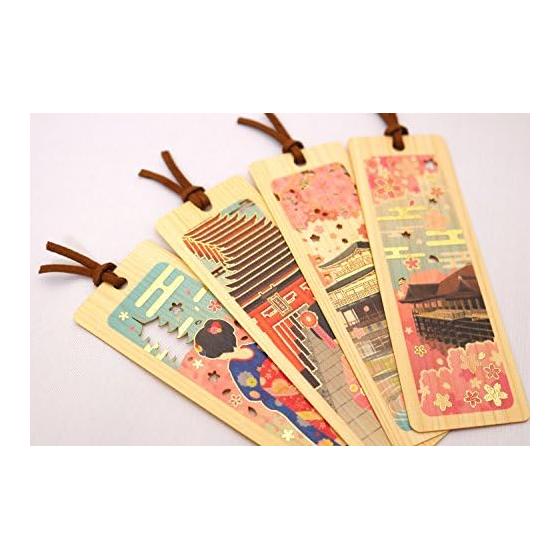 Wooden Bookmark, Kinkaku-ji Temple Design, Elegant Japanese Style, Perfect Size for Books and Magazines, Gift, Japan