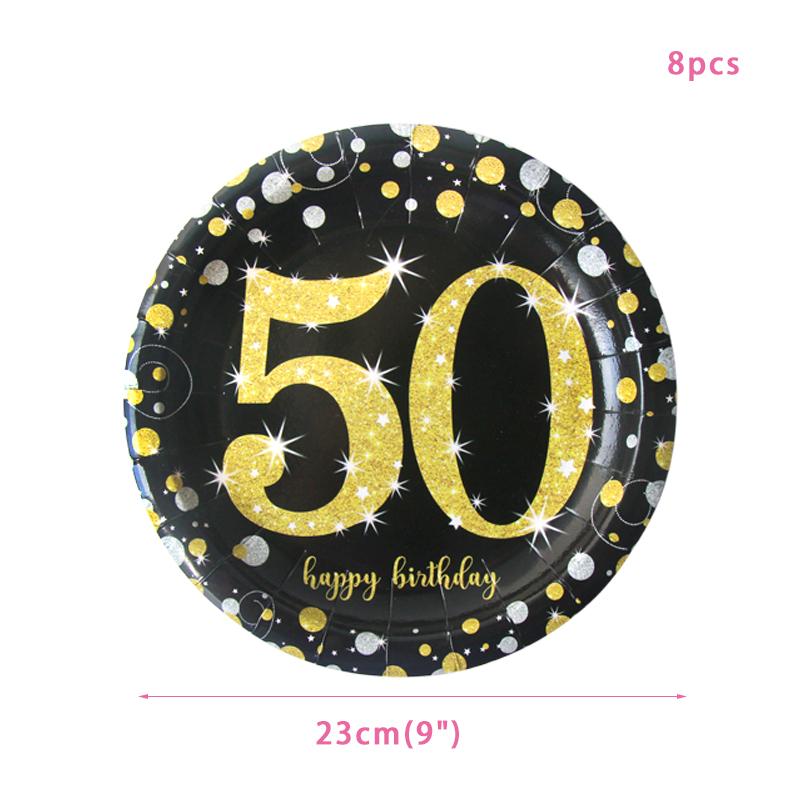 30th 40th 50th 60th Birthday Decorations Number Balloons Birthday Hanging Banner Flags for Adult 30th Anniversary Supplies