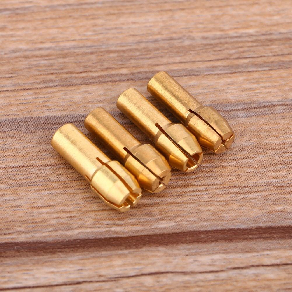 Hot 4pcs Rotary Multi Tool 1 1.6 2.35 3.2MM Brass Collets Adapter Nut Kit Set Rotary Tools Fit