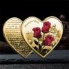 Einzigartige herzförmige Metallmünzen Symbolische Liebe Sammlerstücke Hochzeitsdekoration Valentinstag Jubiläumsgeschenk Münzen