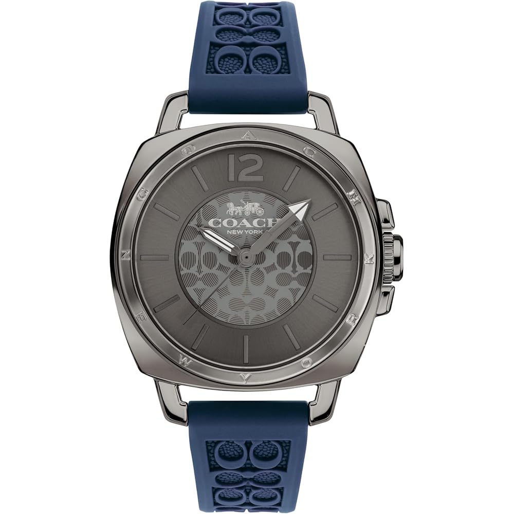 Coach Boyfriend Women s Watch Dark Gray Dial Silicone Strap 14503978
