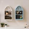 Multifunctioneel Opbergkastje Houten Wandmontage Opbergrek Uitgesneden Parfum Display Frame Toepasbaar Kantoor Slaapkamer Studeerkamer