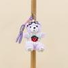 Cute Plush Bear Keychain Pendant With Goggles And Sweater Design For Collectors