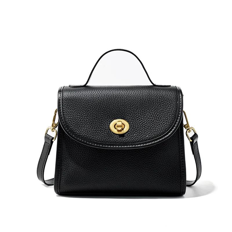 

Compact Vintage Brown Square Bag For Women First Layer Leather Luxurious Leather Shoulder Bags Casual Bag Premium