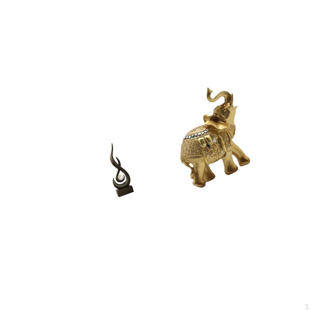 Abstract Flame Elephant Resin Figurine Modern Art Sculpture Desktop Ornament for Living Room Bedroom