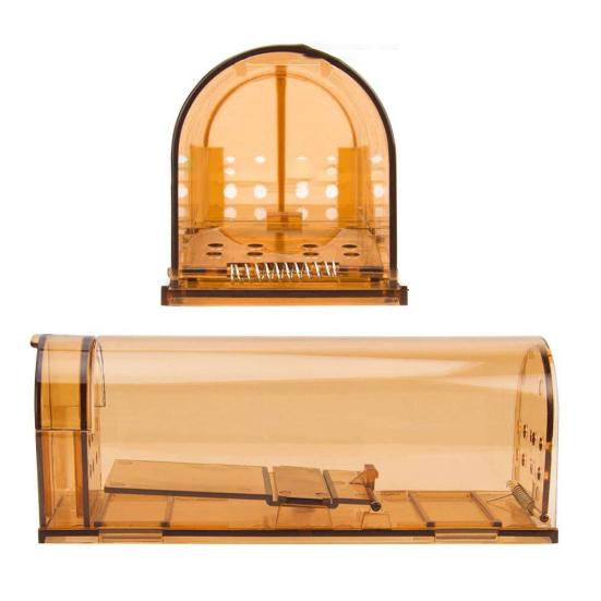 2 Adet Şeffaf Tekrar Kullanılabilir Fare Tuzağı Kemirgen Fareler Canlı Yakalayıcı Küçük Hayvanlar Kafesi