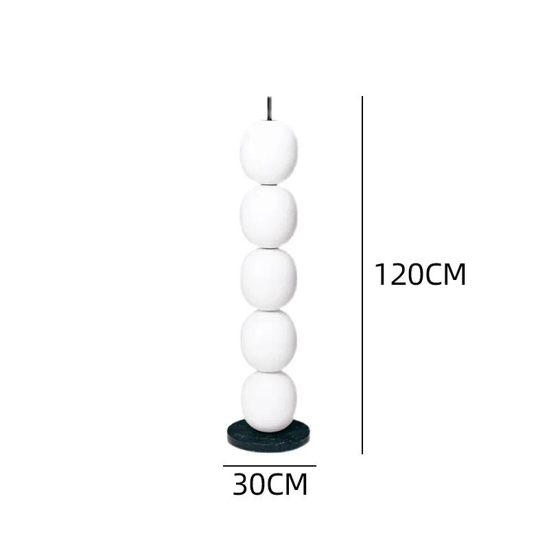 Nordic Gourd String Floor Lamp Modern Living Room Bedroom Study Famous Place White Glass Lampshade Designer Decor Floor Light