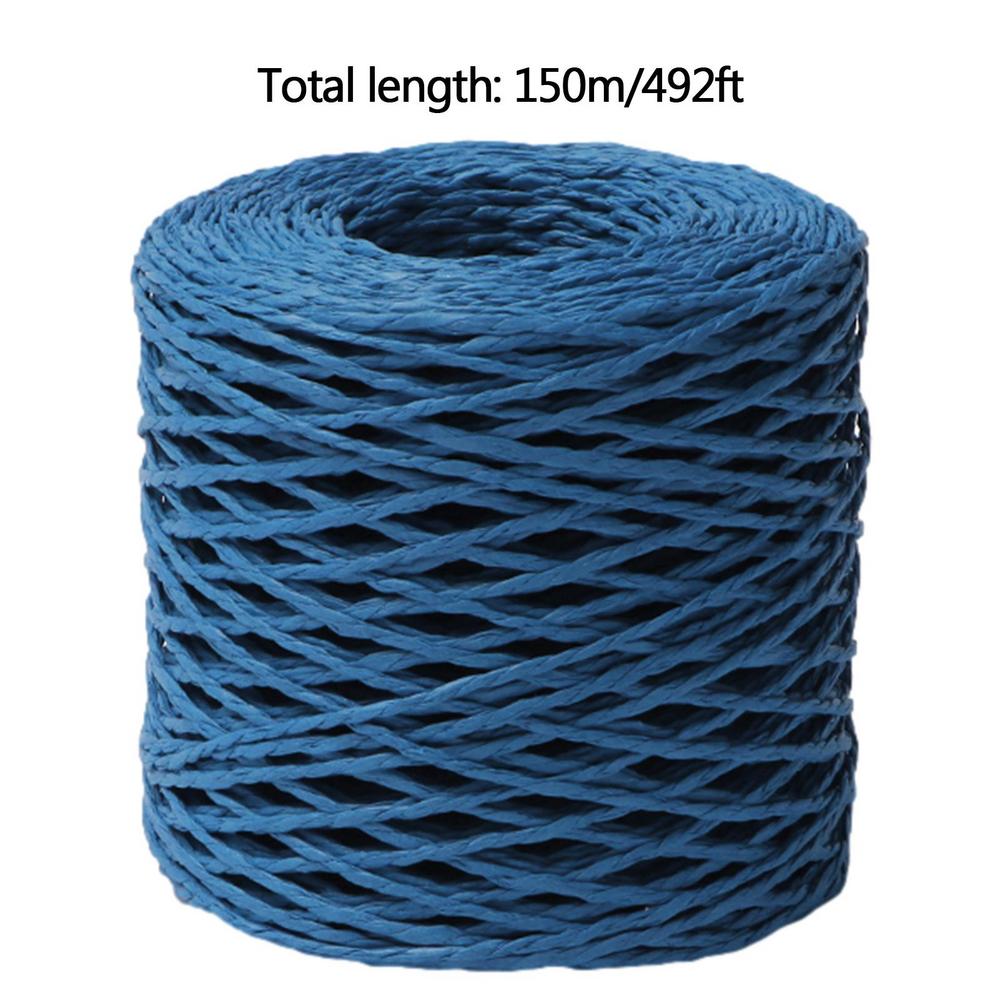 150m/roll Raffia Ribbon Yards Raffia Yarn For Crocheting Knit Wire Natural Color Matte Texture Raffia Paper Ribbons DIY Handmade