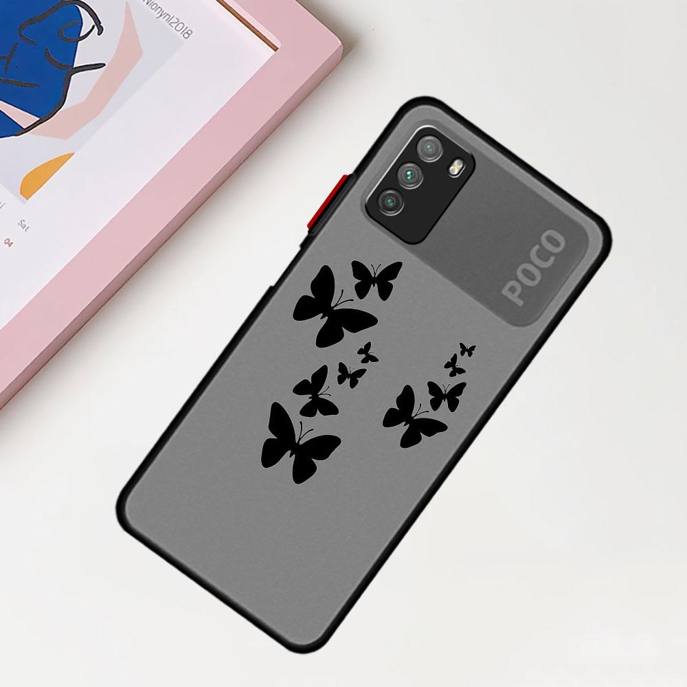 Blumen Herz Hülle Für Xiaomi Mi Poco X3 NFC M3 11 10 12 9T 11T 10T Pro Note 10 Lite Matte Harte Handyhüllen