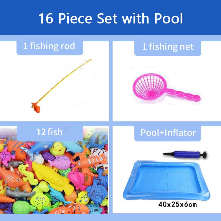 40Pcs With Big Round Pool fishing toys for boys Education toy For Kids