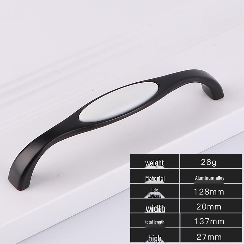 Fuji Black European Style Cabinet & Wardrobe Handle