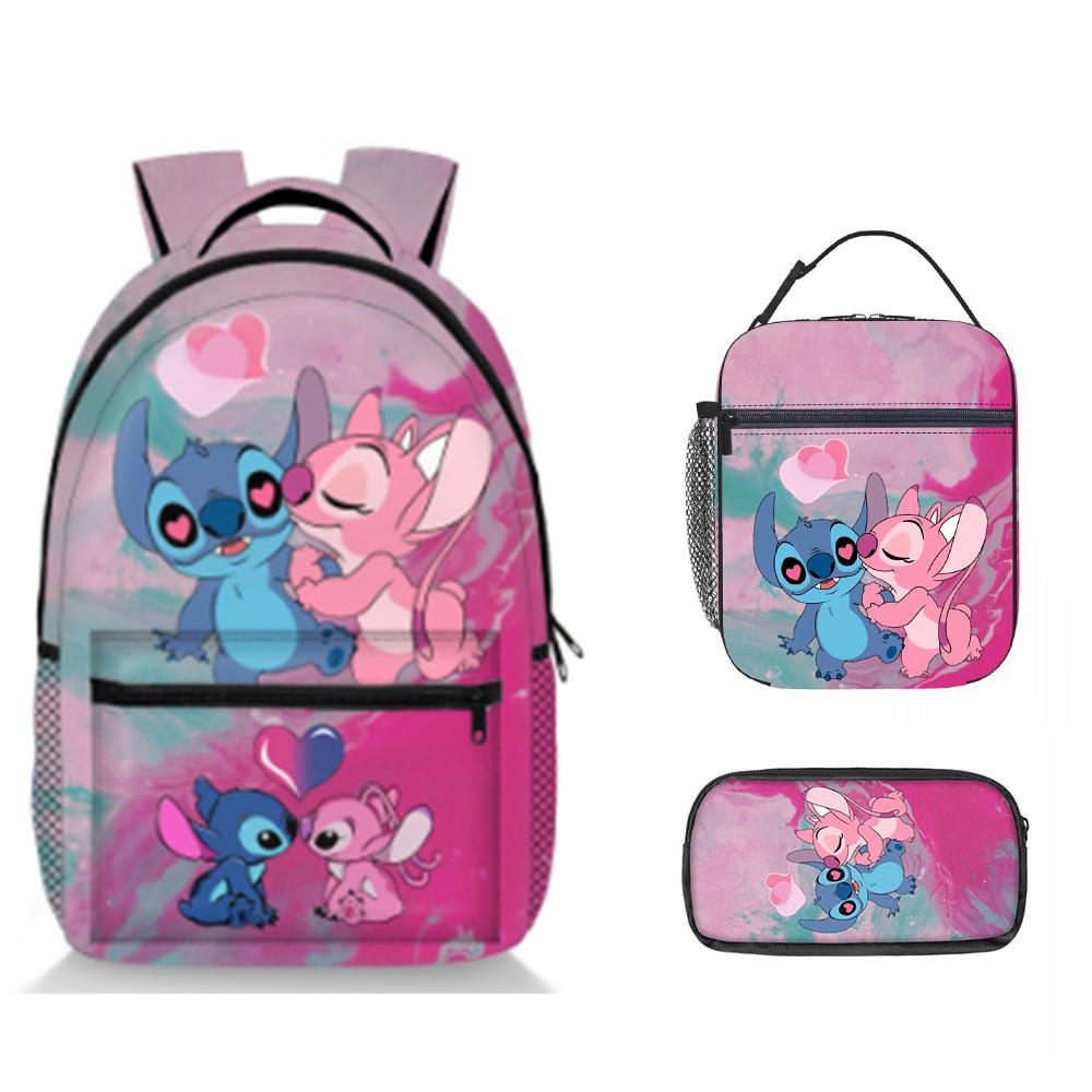 Children'S School Bag, Primary And Secondary School Students Backpack, Children'S Meal Bag, Cartoon Pencil Case Three-Piece Set