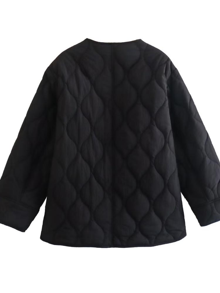 Vinter Vintage Løs Solid Langermet Kåpe Kvinner Uformell Elegant O-hals Enkelbreasted Tynt Yttertøy Kvinnelig Design Mote Varme Jakker Ny