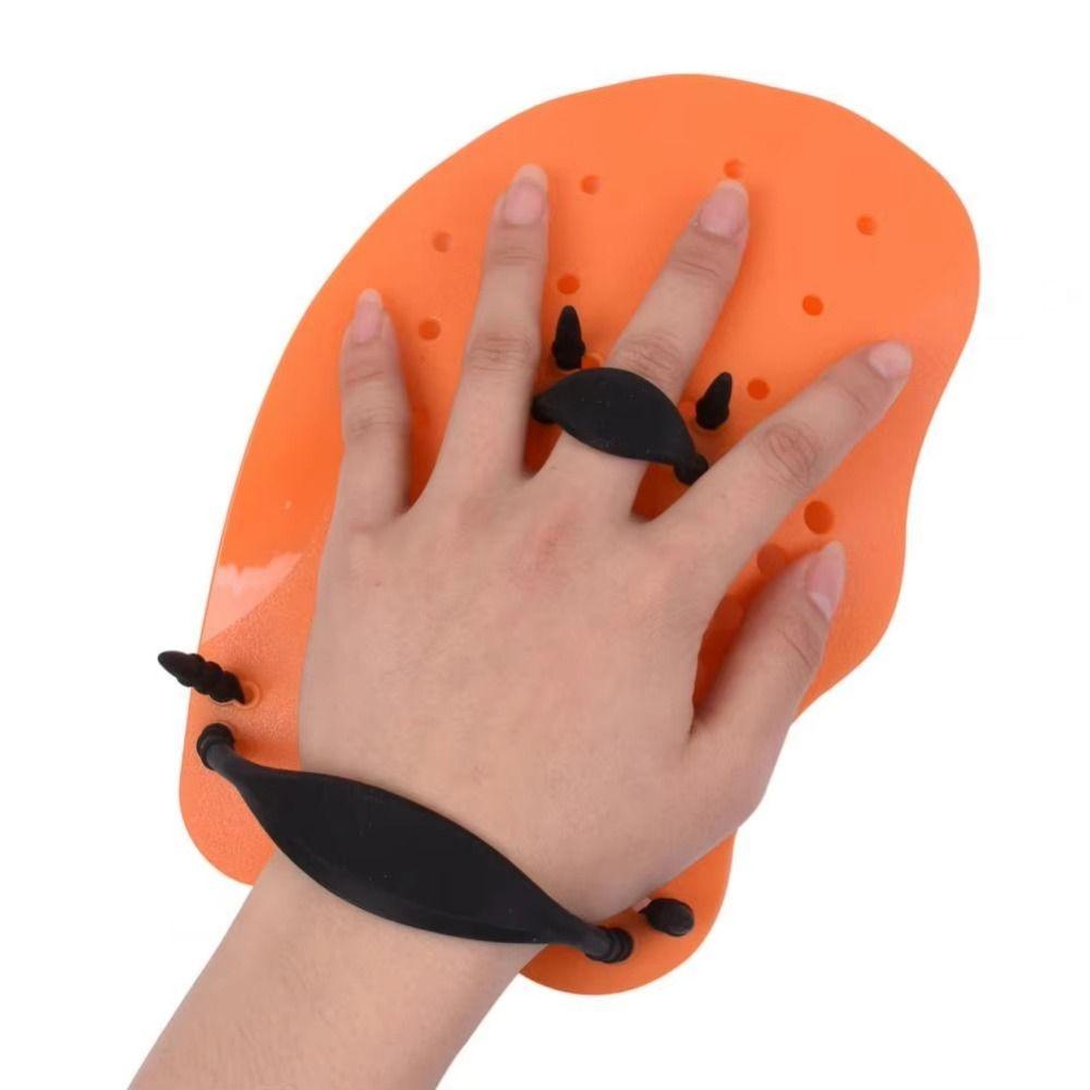 Flexible Swimming Training Paddles Adjustable Finger Webbed Paddle Hand Webbed Gloves  Child Adult