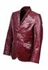 Lambskin Soft Red Men's Leather Blazer Handmade Stylish Formal Party Wear
