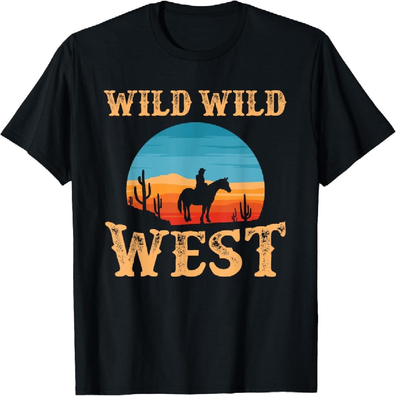 

Great Wild Wild West Cowboy Design Western Country Fan T-Shirt XXXXXL чорний