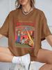 Here Comes The Apocalypse Ufo Prints TShirts Womens Summer Cotton Short Sleeve Tops Loose ONeck Soft T Shirt Street Clothes