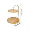 Bamboo Cupcake Stand Dessert Display Stands Table for Celebration