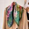 Ren Bomuld Dame Tørklæde Firkantet Foulard Dame Hals Hår Tørklæder Design Printet Hovedtørklæde Mode Pige Tørklæder 2023 Ny