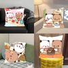 Bubu And Dudu Cute Cartoon Pillow Case Removable Washable Cushion Cover – All-Season Soft Linen
