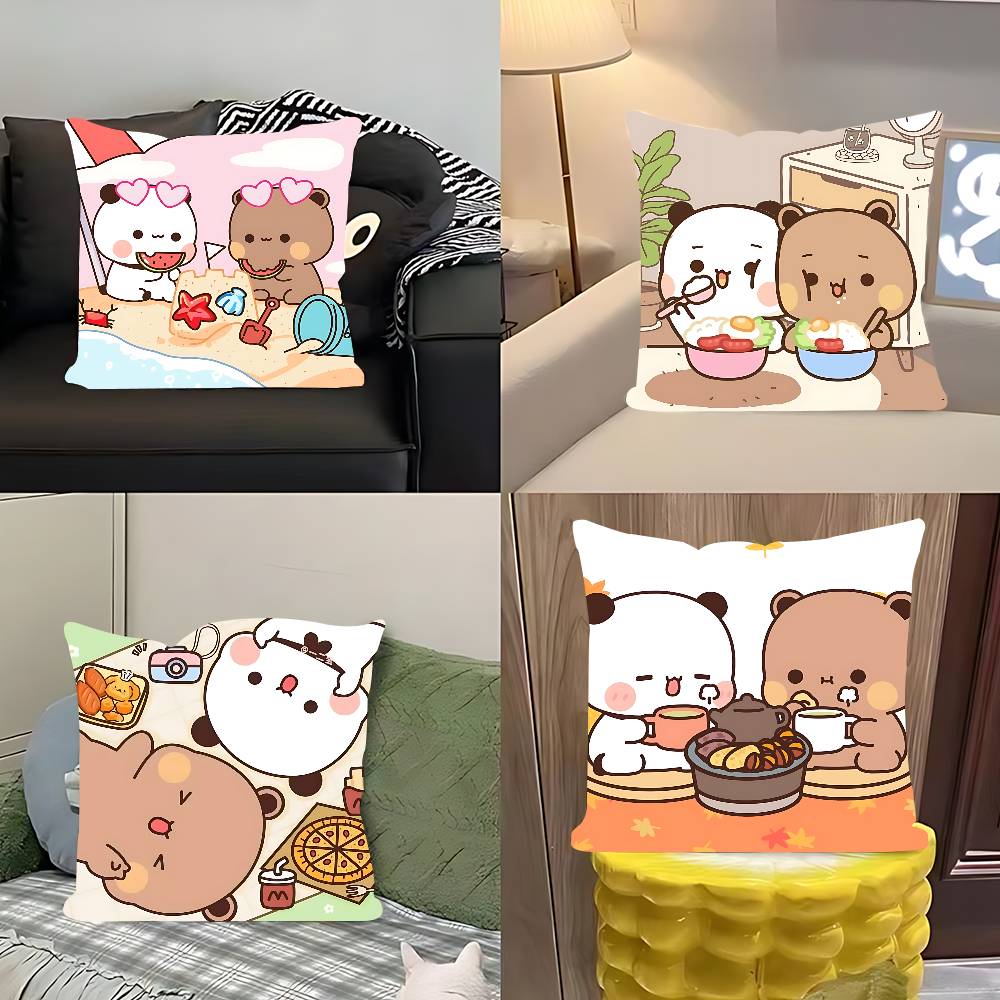 Bubu And Dudu Cute Cartoon Pillow Case Removable Washable Cushion Cover – All-Season Soft Linen