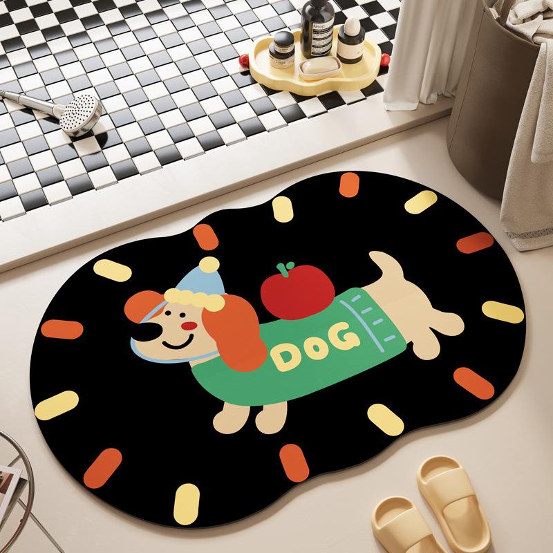 

Cute Cartoon Toilet, Bathroom Door Floor Mat, Water Absorption And Non-Slip Entry Door Entrance, Full Of Floor Mats, Easy To Take Care Of 50*80cm
