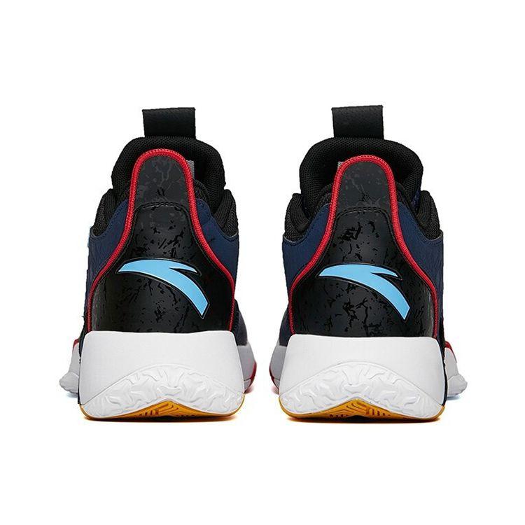 Anta Speedy 2 Comfortable Durable Low-Top Basketball Shoes Men Sneaker Black Blue 112141606-7