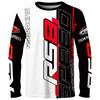 Motorcycle Jersey Long Sleeve Moto Shirt In Full Sublimation Print for Unisex