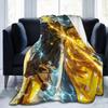 Demons Agatsuma Zenitsu Slayers Blanket Flannel  Winter Anime Multifunction Warm Throw Blankets for Car