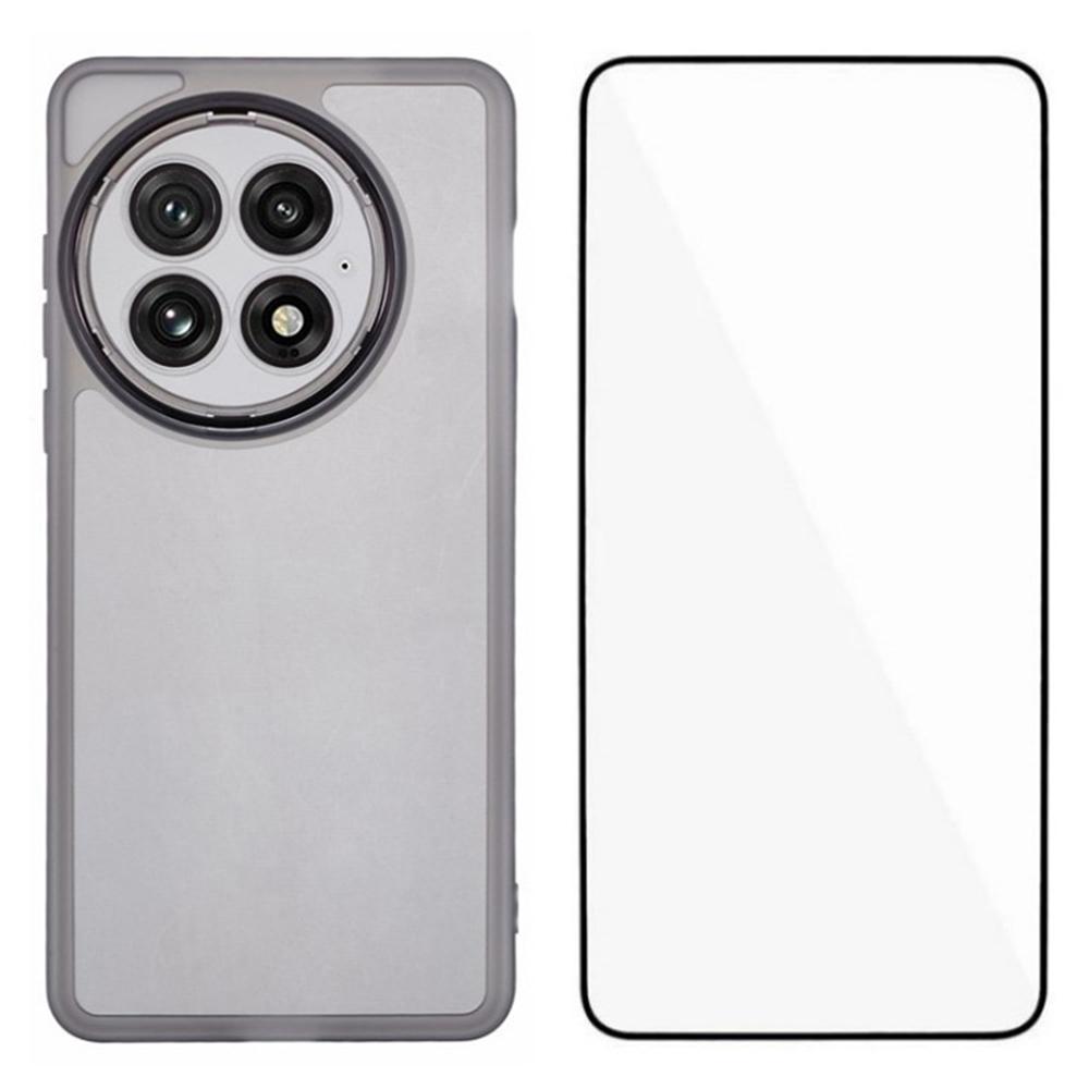 

Чехол WANLONFENG DKSM Series для OnePlus 13 TPU с гальваническим покрытием и закаленным стеклом Transparent Black