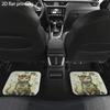 4pcs Car Floor Mats, St. Patrick's Day Cat Pattern Design, Universal Fit For Front And Rear Seat Vehicle Accessories, Material,