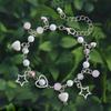 Unique Heart Bracelet for Women Korean Cute Tassels Angel Wing Pendant Bracelet
