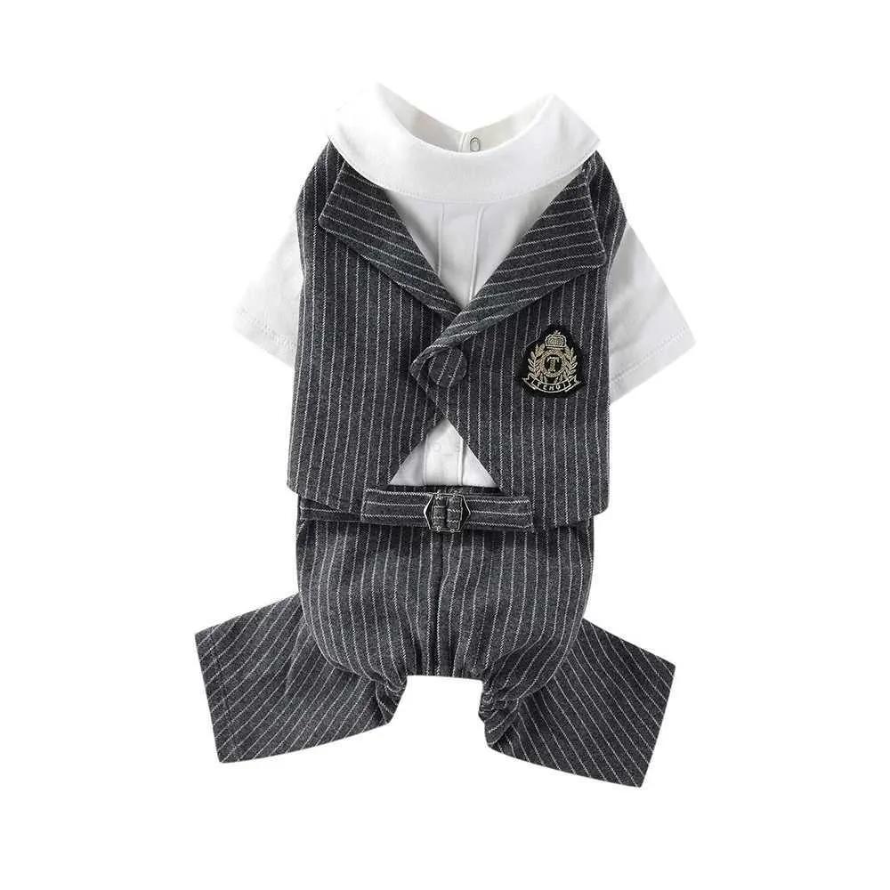 Dog Suit Tuxedo Formal Pet Wedding Party Suit For Small Medium Dogs Cosplay Prince Costume Gentleman Apparel Puppy ClothingXJ240