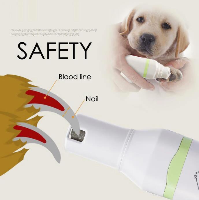 CP-5200 2 in 1 Pet Dog Cat Hair Trimmer Paw Nail Grinder Grooming Clippers Cutter Cutting Machine