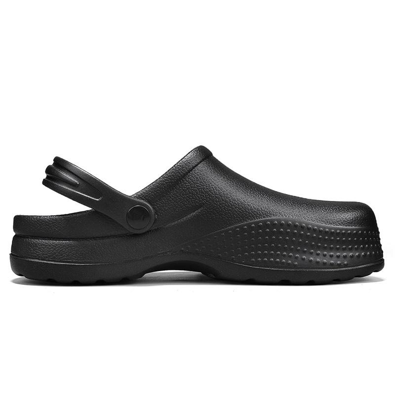 Mens Rubber Sandals Chef Shoes For Men Clogs Garden Shoes Restaurant Hotel Cooking Waterproof Anti-Skid Oil Resistant