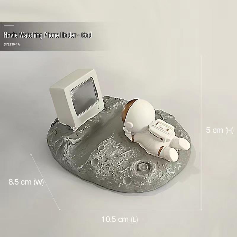 Astronaut Phone Holder, Pen Holder, and Tissue Box for Living Room Resin Ornaments.