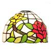 Retro lamp cover Feather Design 8" Yellow Stained Glass Lampshade - Perfect for Table, Floor Lamps & Chandeliers