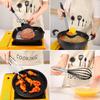 Black Non-stick Silicone Kitchenware Cooking Utensils Set Cookware Spatula Egg Beaters Stainless Steel Handle Kitchen Tool Set