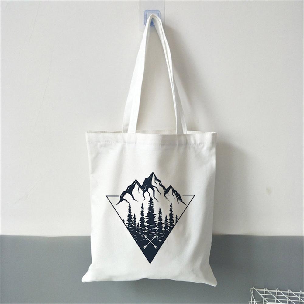 Fashion Women Shopper Bags Dark Forest Print Canvas Bag Handbag Messenger Eco Large Shoulder Bags Women Aesthetic Beach Bag