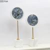 Blue Crystal Landscape Ornaments Marble Base Desk Decoration Creative Round Landscape Artwork Modern Crafts Room Aesthetic Decor